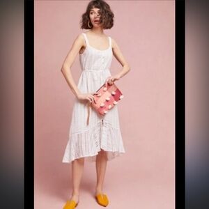 Farm Rio Isolde dress White Eyelet Midi Dress size small